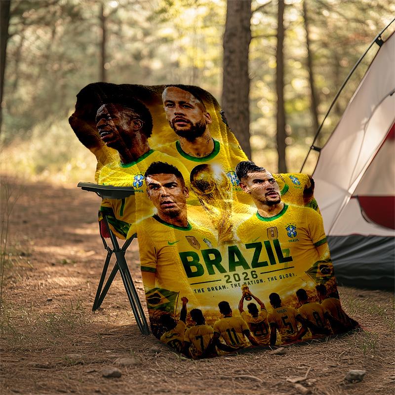 1pc Neymar5 Theme Blanket - Digital Print, Polyester, Cozy for All Seasons, Perfect for Outdoor, and Travel