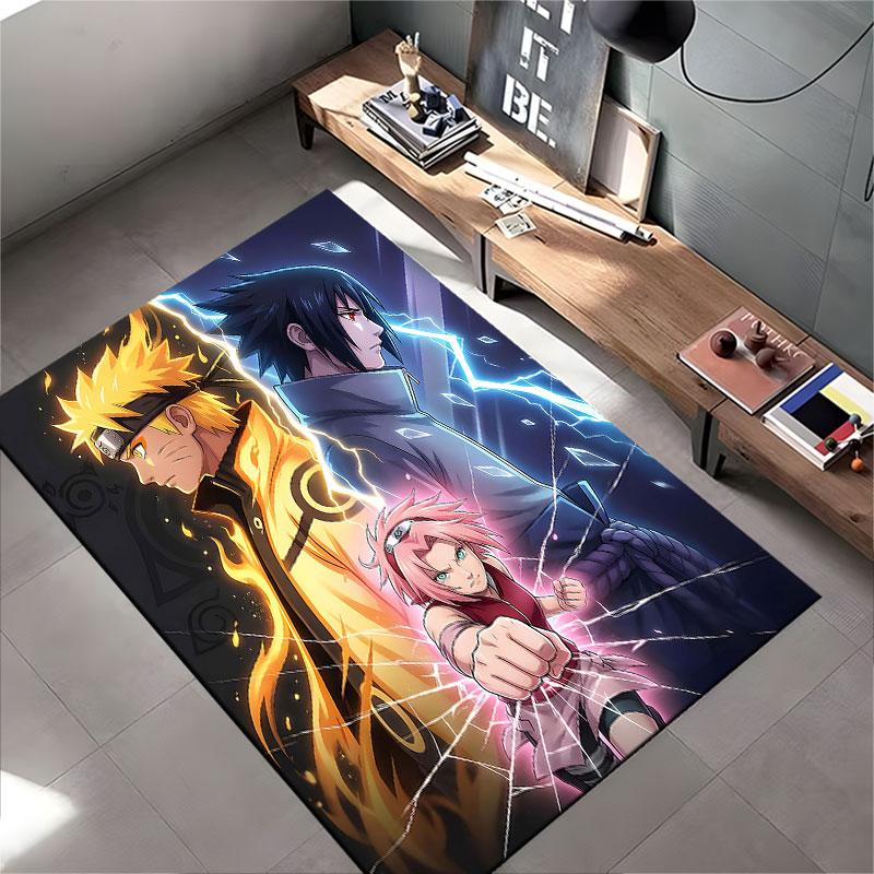 Anime Trio with Energy Burst suitable as a non-slip mat for the living room or bedroom sofa