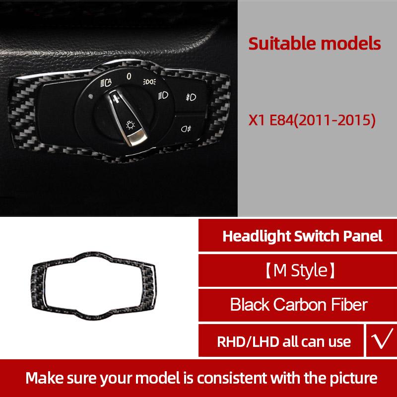 bftws1 For BMW X1 E84 2011-2015 Carbon Fiber Center Console Gear CD Door Panel Trim Sticker Decoration Car Interior Tuning Accessories