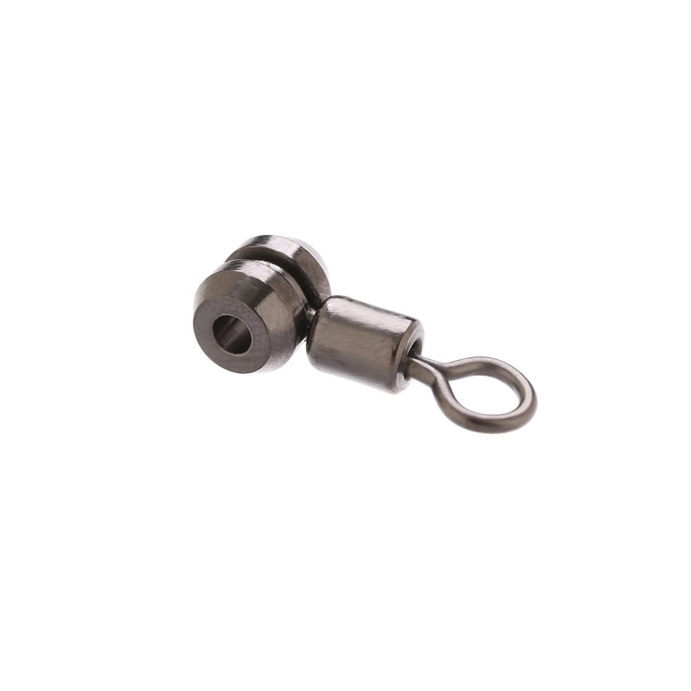 Portable Durable Stainless Steel Solid Rings Tackle Fishing Rolling Swivels Connector Ball Bearing