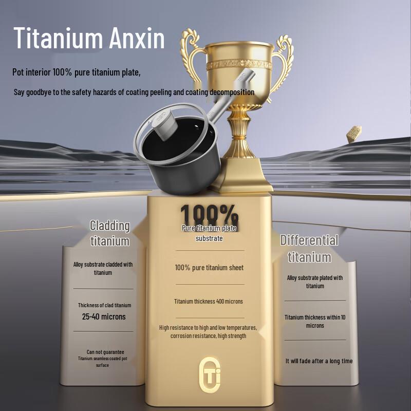 ASD Pure Titanium Non-Stick Milk Pot