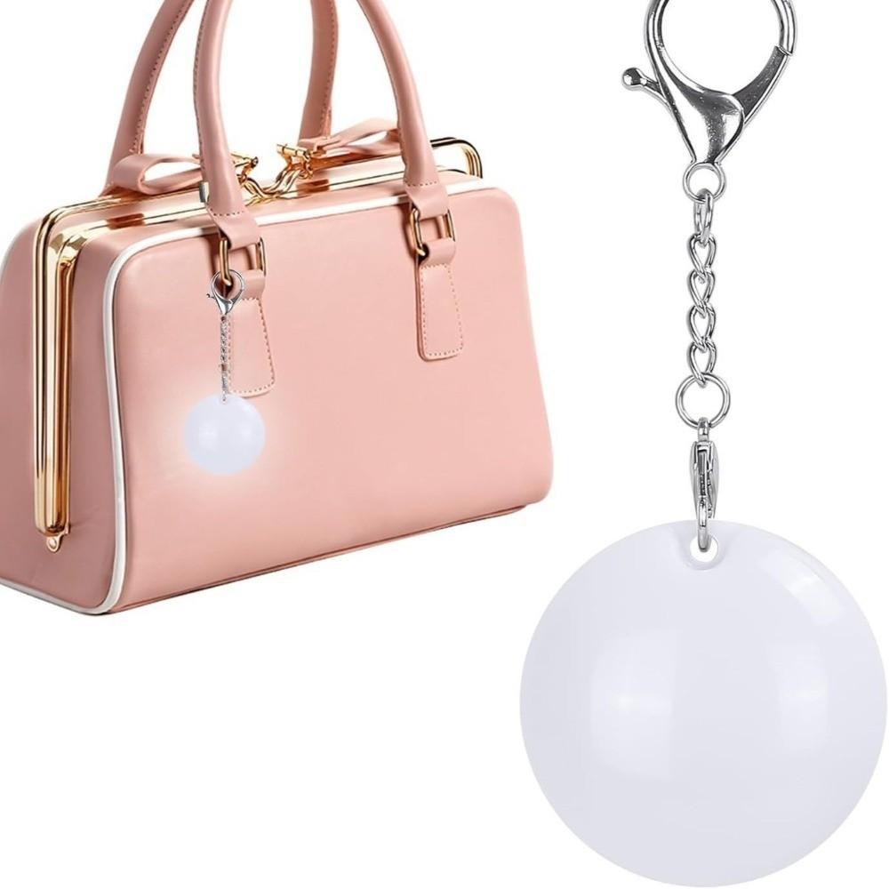 Round Purse Glow Light USB Rechargeable Mini Purse Lamp for Women Tote Wallet
