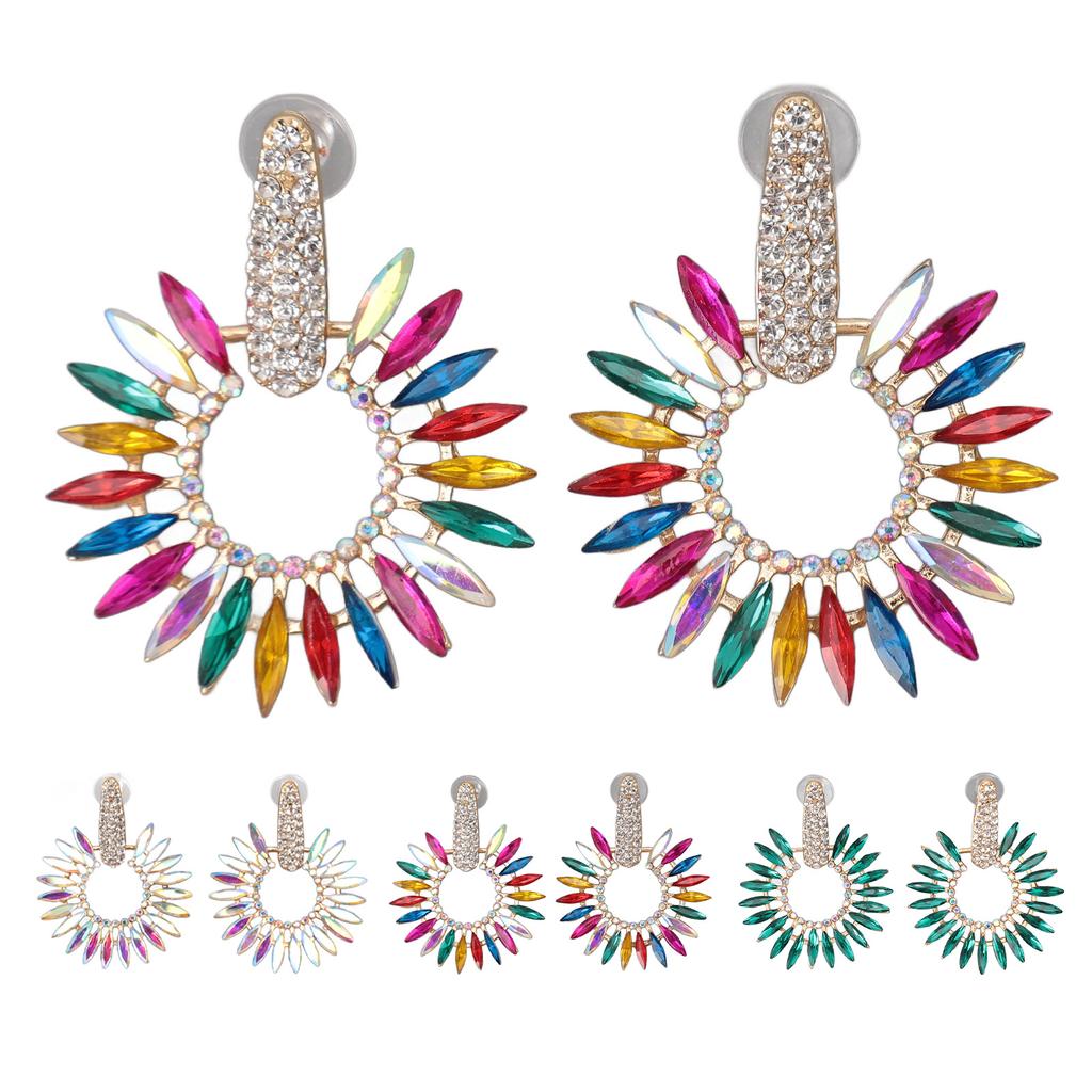 Модные серьги-подвески со стразами, большие серьги-люстры для женщин