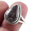Натуральный черный рутиловый драгоценный камень Ручная работа 925 пробы стерлингового серебра Ювелирное кольцо S.8 F7j88
