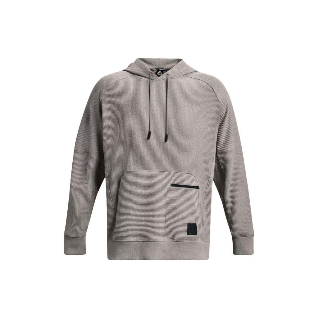 Under Armour Ottoman Fleece Sweatshirts Men's Gray Hooded Moderate Other 1373878-294
