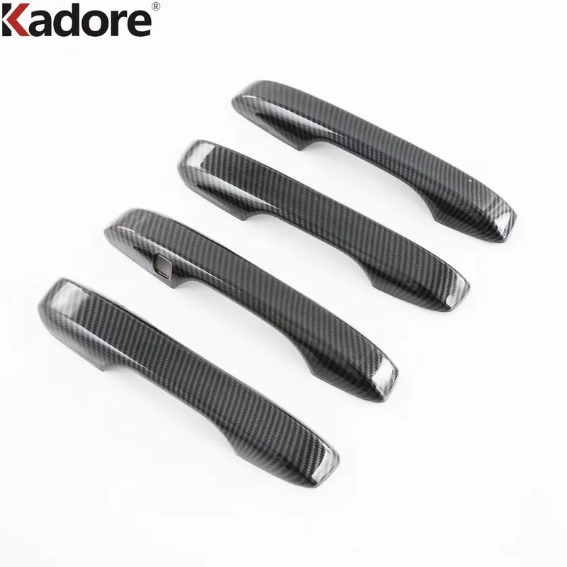 For Honda CRV CR-V 2024 2025 Carbon Fiber Car Door Handle Cover Trim Side Door Handles Catch Cap Overlay Accessories