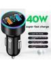 Car Charger Dual High-quality USB Multi-functional  Fast Charging  Car-charger Adapter With LED Displaybattery Voltage Monitor