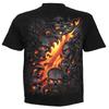 Spiral Direct Unisex Adult Skull Lava T-Shirt