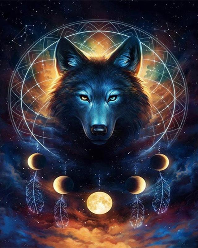 5D DIY Алмазная картина Волк Ремесло Полный квадрат Алмазная вышивка Животный пейзаж Вышивка крестом Горный домашний декор