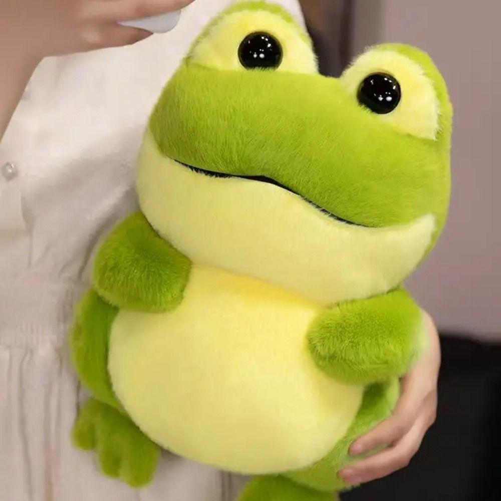 Collection Animal Fluffy Frog Figure Doll PP Cotton Cartoon Frog Stuffed Toy  Kids Birthday