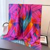Contrast Color Dynamic Line Printing Simulation Silk Brocade Fashion Sunscreen Silk Scarf Long Scarf Shawl Versatile Headscarf Scarf