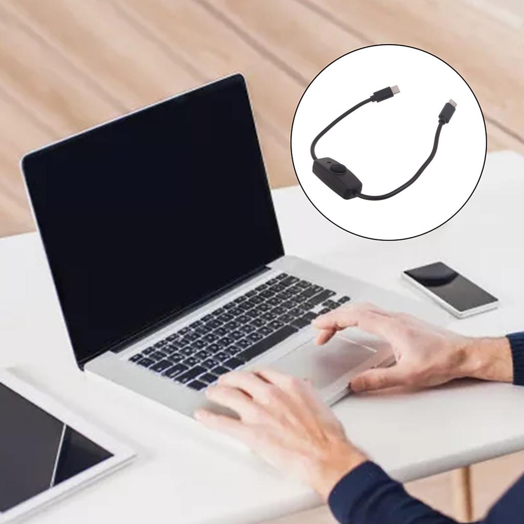 USB C Type C с переключателями ВКЛ/ВЫКЛ Кнопка питания 12-дюймовый удлинительный кабель для зарядки Универсальный удлинительный кабель типа C