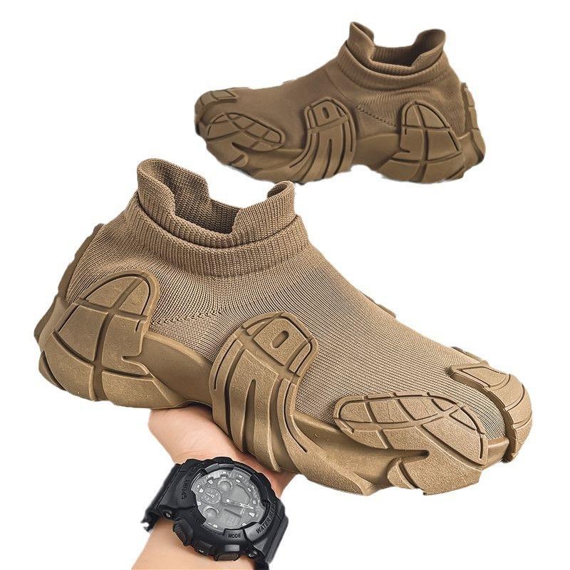 Носки и обувь 2024 года, летняя обувь для ходьбы, новые повседневные спортивные туфли с мягкой подошвой, повседневные туфли большого размера, мужские туфли, педали, легкие и дышащие