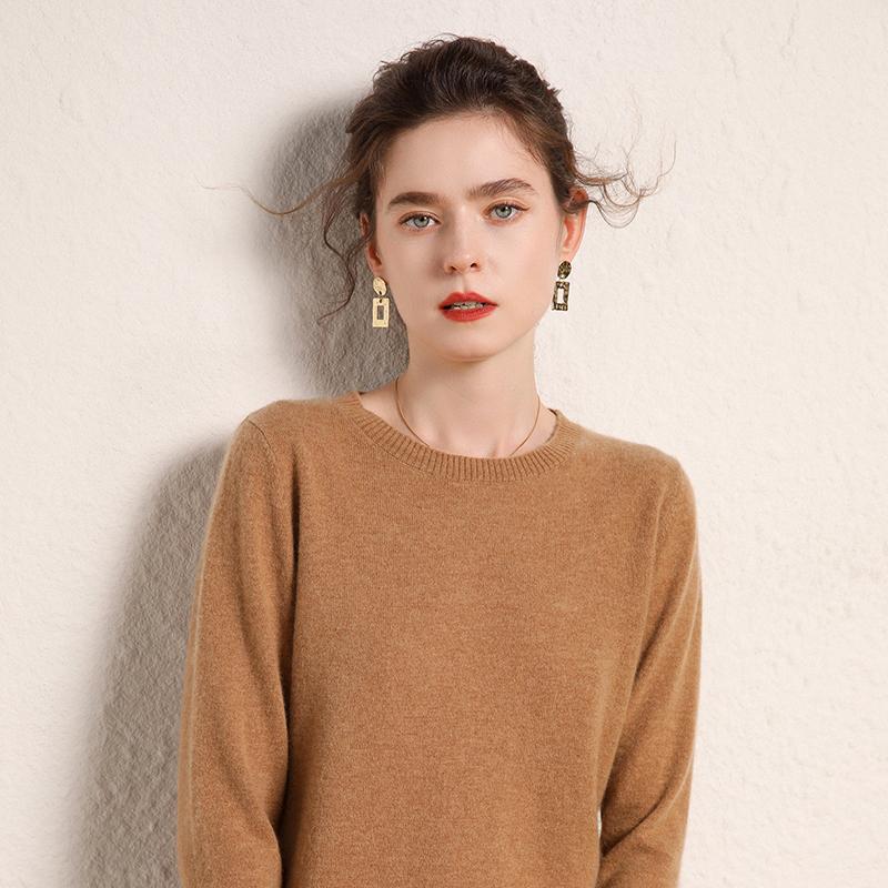 Женский кашемировый свитер Qinghe кашемир 100% кашемир, женский осенне-зимний кашемировый свитер, мягкий и теплый