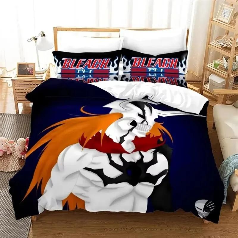 Аниме Bleach Kurosaki Ichigo Комплект постельного белья для мальчиков и девочек Twin Queen Size Пододеяльник Наволочка Кровать Дети Взрослый Домашний Текстиль Текстиль