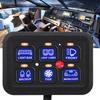 6 Gang LED  Panel Wear Resistant Wide Applicability Automatic Dimmable LED Touch Control Panel for Vehicle Car Touch Switch Box