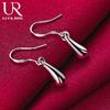 925 Sterling Silver Water Droplet Piercing Earrings Fashionable Wedding Jewelry
