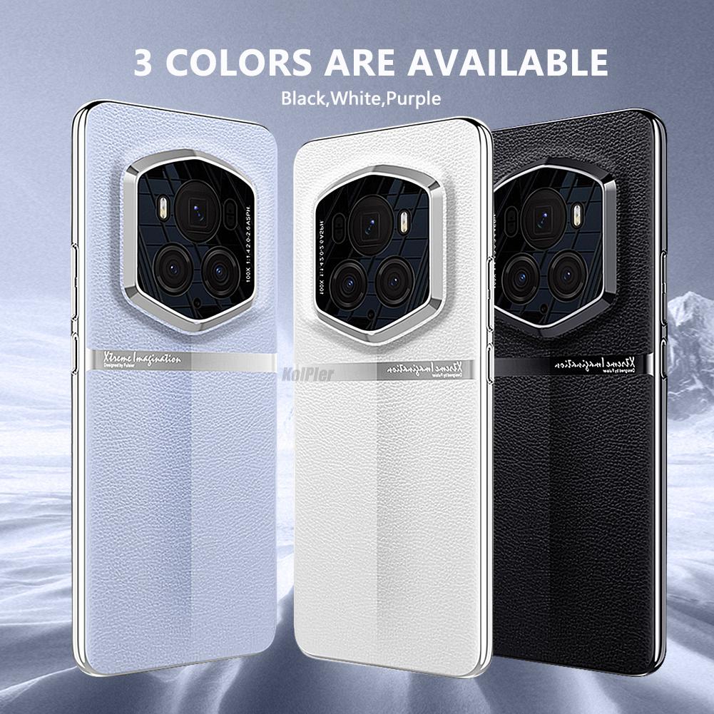 Оригинальный кожаный чехол для Honor Magic 6 RSR Ударопрочная задняя крышка Позолоченный бампер для Magic6RSR Жесткий ПК чехол для мобильного телефона