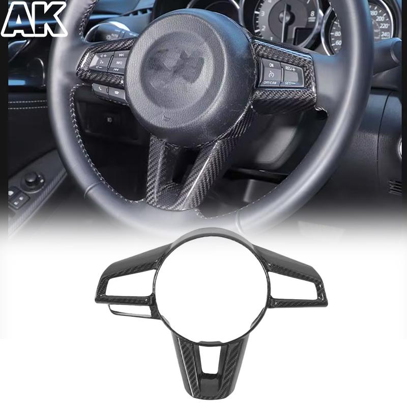 For Mazda MX-5 ND Miata 2016-2026 Real Carbon Fiber Car Center Console Dashboard Gear Shift Kit Cover Interior Accessories L/RHD