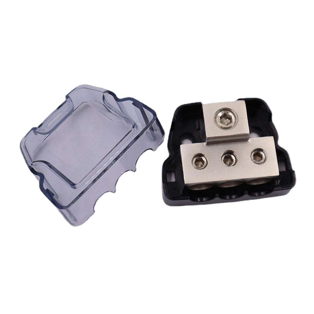 Car Audio Power Distribution Block 3 Way Wire Distribution 1x 0 Gauge AWG in 3x 4 Gauge AWG Out Fits for Boat Vehicles Auto Car Fuses4