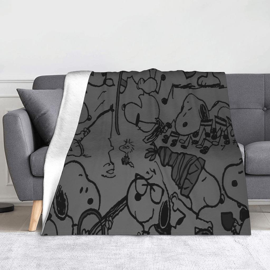 Плед Snoopy для дивана мультяшная собака Мягкий пушистый плюшевый плед 50x60 дюймов Разные размеры Покрывала для всех сезонов