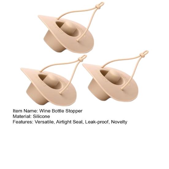 Винные пробки в виде ковбойской шляпы, силиконовые пробки для бутылок, герметичные, многоразовые, подходят для стандартных бутылок шампанского