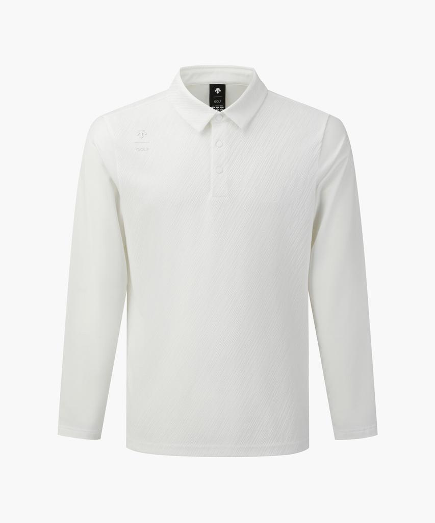 DESCENTE GOLF Men'S Jacquard Mix Long Sleeve T-Shirt Dr12Mftl2Q