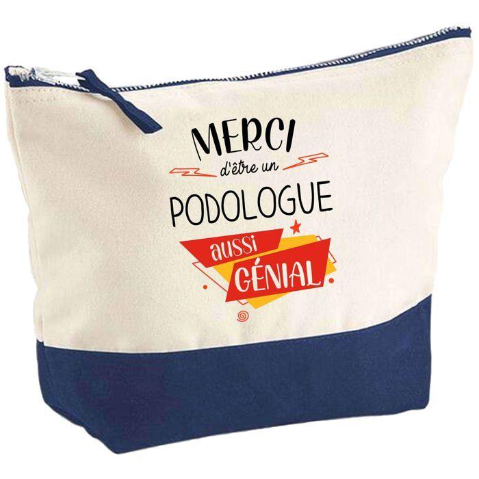 Trousse de maquillage - PLANETEE - Podologue Merci Génial - Grand format - Coton - Impression HD