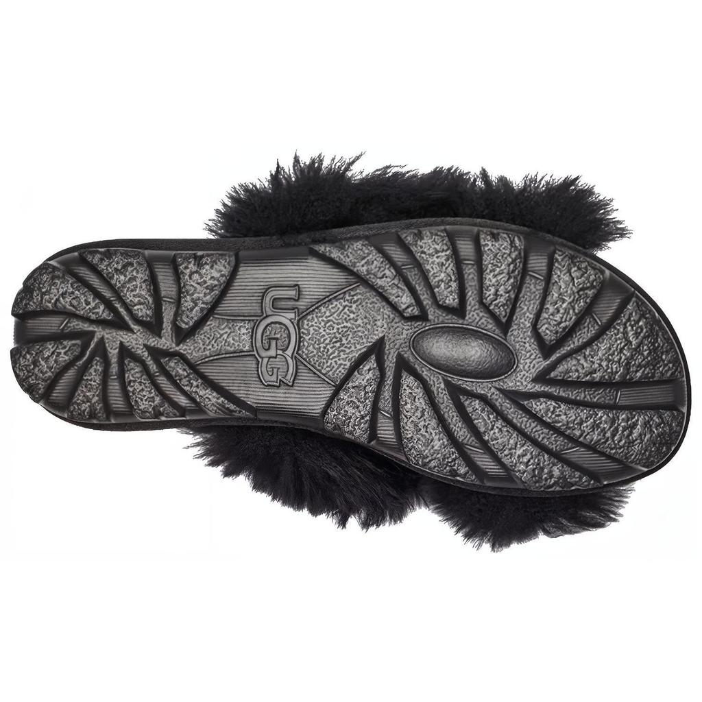 UGG Пушистые черные тапочки женские 1108917-BLK
