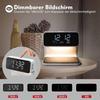Creative 3 In 1 Bedside Lamp Wireless Charging LCD Screen Alarm Clock Wireless Phone Charger For Iphone Wireless Charger Pad Stand