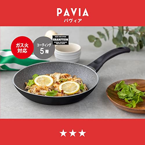 Ballarini Pavia Глубокая сковорода для жарки, 24 см, Сделано в Италии, Газовая плита, 5-слойное покрытие Granitium, Сковорода для стир-фрая [Официальный продукт в Японии] 75001-772