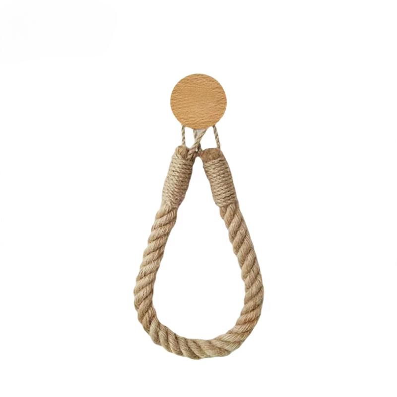 1-10PCS Vintage Rope Toilet Roll Holder No Drilling Self Adhesive Bathroom Storage Rack Rustic Towel Rack for Home Hotel Use