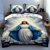 Holy serene illustration. Bedding Duvet cover sets Duvet covers Pillowcases gifts (1 * Duvet Cover 2 * Pillowcases, without duvet insert)
