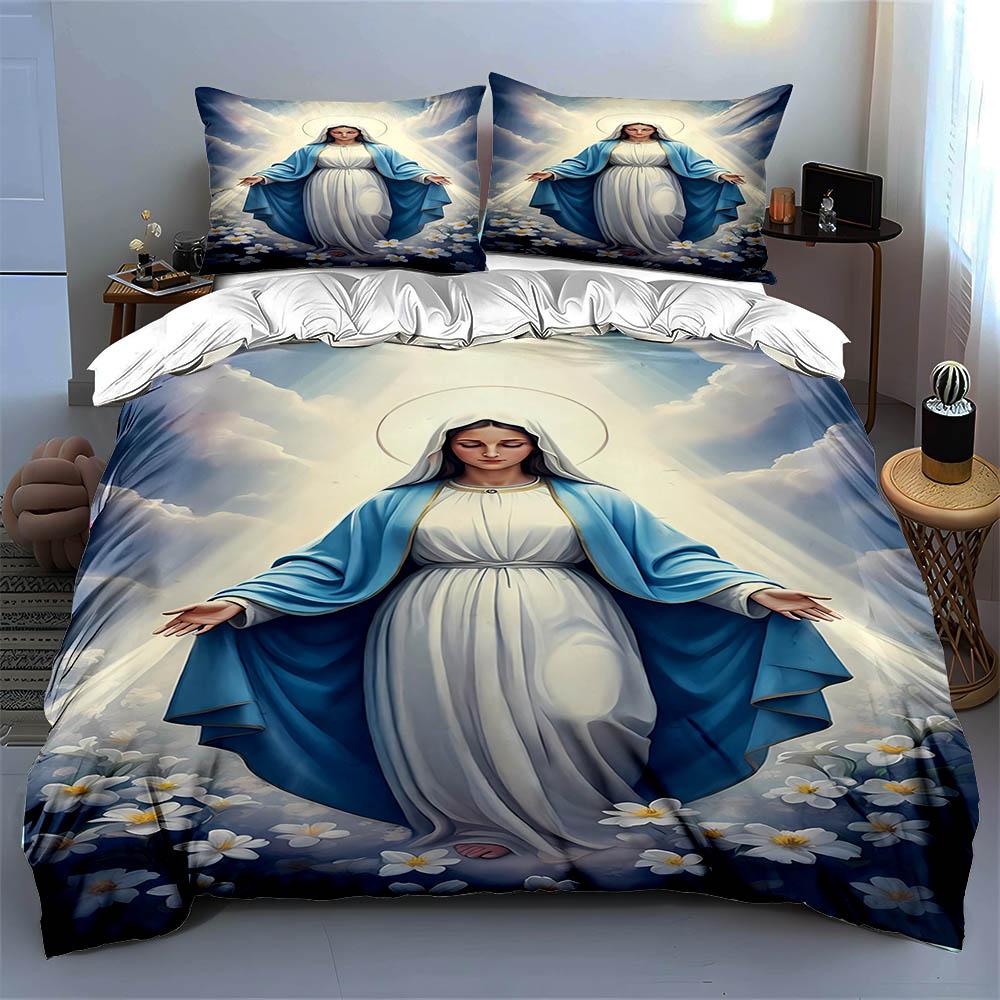 Holy serene illustration. Bedding Duvet cover sets Duvet covers Pillowcases gifts (1 * Duvet Cover 2 * Pillowcases, without duvet insert)