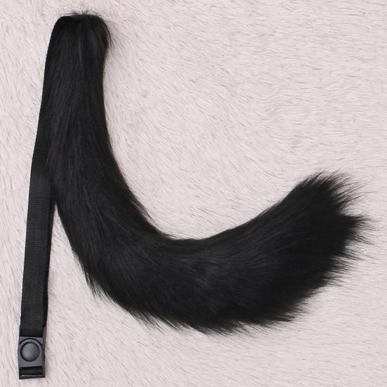 Косплей Поддельный лисий хвост Мягкий нечеткий плюш сплошной цвет Регулируемая окружность талии Резинка для выступлений Клубные танцевальные костюмы Опора Искусственный