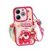 KEYSION Shockproof Case for TECNO Spark Go 2024 20 Pro 20C with Lanyard Silicone Cute 3D Cartoon Doll Phone Cover for Tecno Pop8
