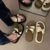 Thick Bottom Heightening Bow Toe Women's Outer Wear In Summer 2025 New Fashion Versatile Casual Beach Cool Slippers