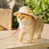 Sun Protection for Dog Cat Straw Hat, Pet Hat with Lace And Bow, Summer Comfortable Cute Cats Small Dogs Outdoor Walks Beach