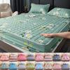 Soft Bedding Sheet Mattress Cover Cotton Thicken Quilted Bedspread Elastic Sheets Fitted Sheet Mattress Topper Non-slip Sheet Dust Cover No Pillowcase