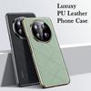 KEYSION Luxury Grid Pattern PU Leather Case for HONOR X9c 5G X9c Smart Plating Hard PC Phone Cover for Huawei Honor Magic 7 Lite 5G