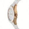 Fossil Белые/Розовое золото Керамические часы GMT с перламутровым циферблатом для женщин CE1006