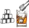 Набор каменных кубиков для виски из нержавеющей стали от Reusable Ice Cubes для охлаждения вина, напитков, морозильная камера для напитков, щипцы для льда, аксессуары для бара