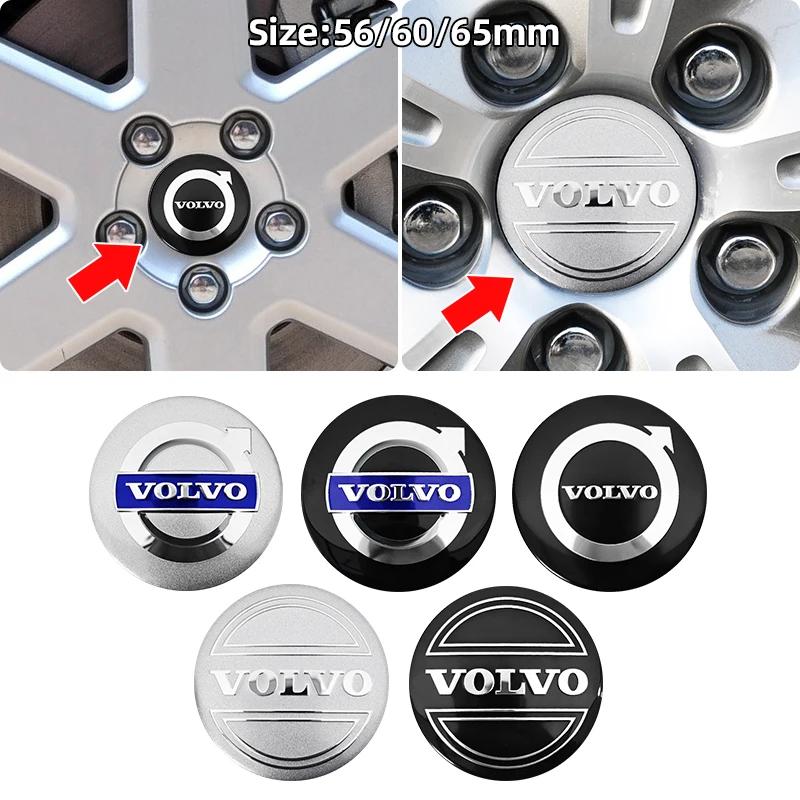 xjfbs3 4pcs 56mm 60mm 65mm Car Wheel Center Sticker Hub Cap Decal Emblem For Volvo XC60 XC90 XC40 V50 V60 V40 EX30 S60 C30 V70 S90 AWD