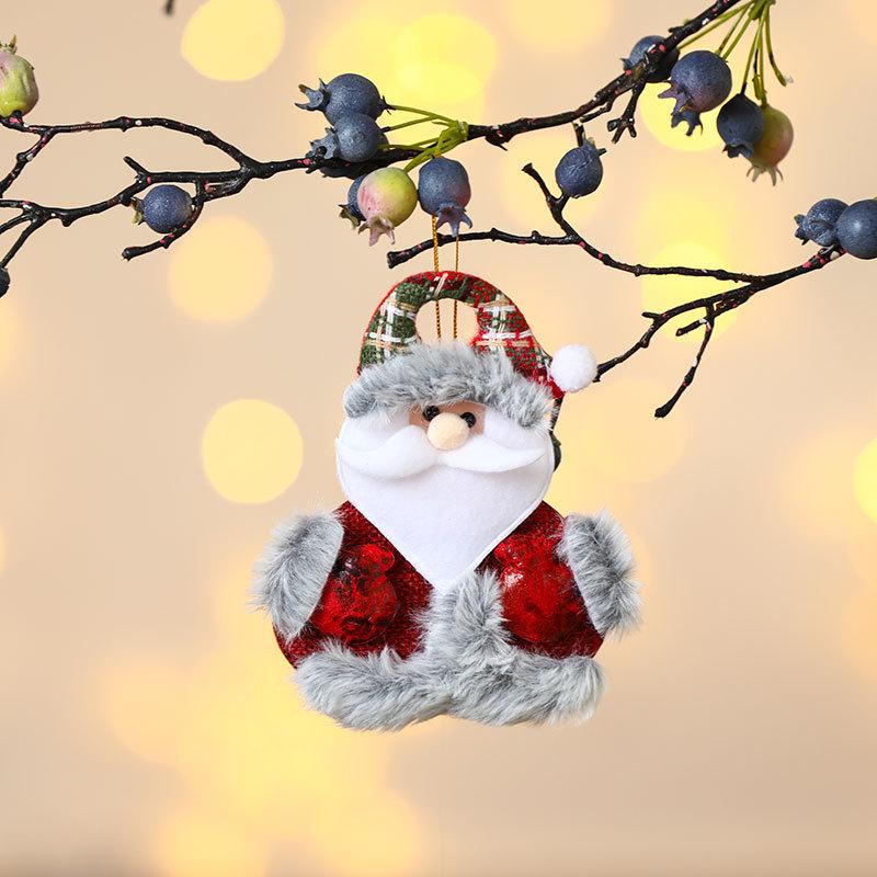 Cross-Border Small Santa Christmas Ornaments - Tree Accessories and Cloth Art Gifts