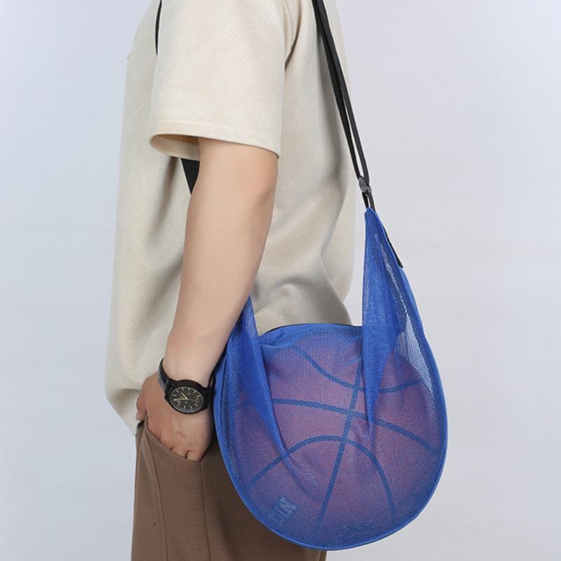 Регулируемая сетчатая сумка через плечо, портативный рюкзак для хранения футбола, уличные сумки для баскетбола, волейбола, многофункциональные сумки для хранения мячей