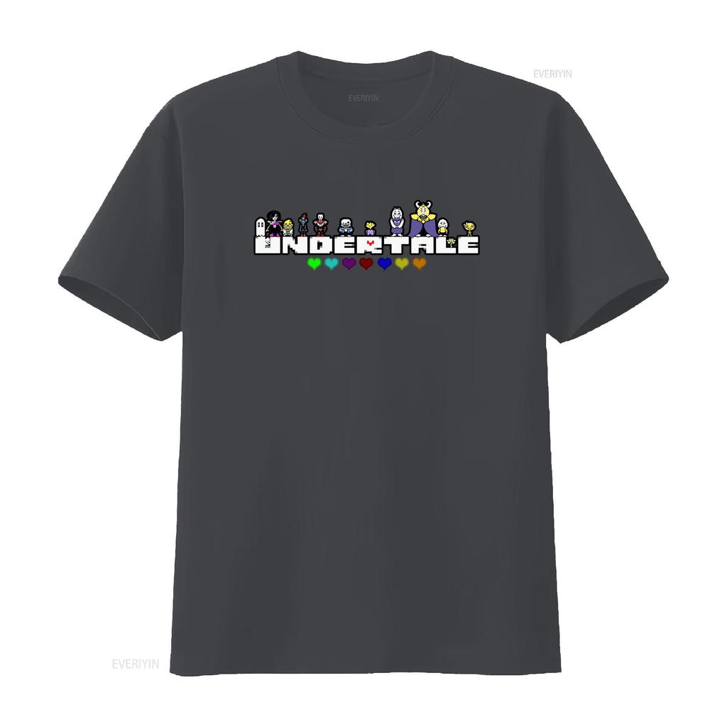 UNDERTALE Все персонажи Логотип RPG Игра Санс Азриэль Папирус Фриск Мужская футболка винтажная Стиранный Топ для повседневной носки Растягивающийся