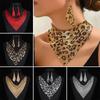 Shining Silk Triangle Scarf Indian Style Sexy Rhinestone Necklace Earring Sets Sequined Lightweight Fashion Women Girl Jewelry