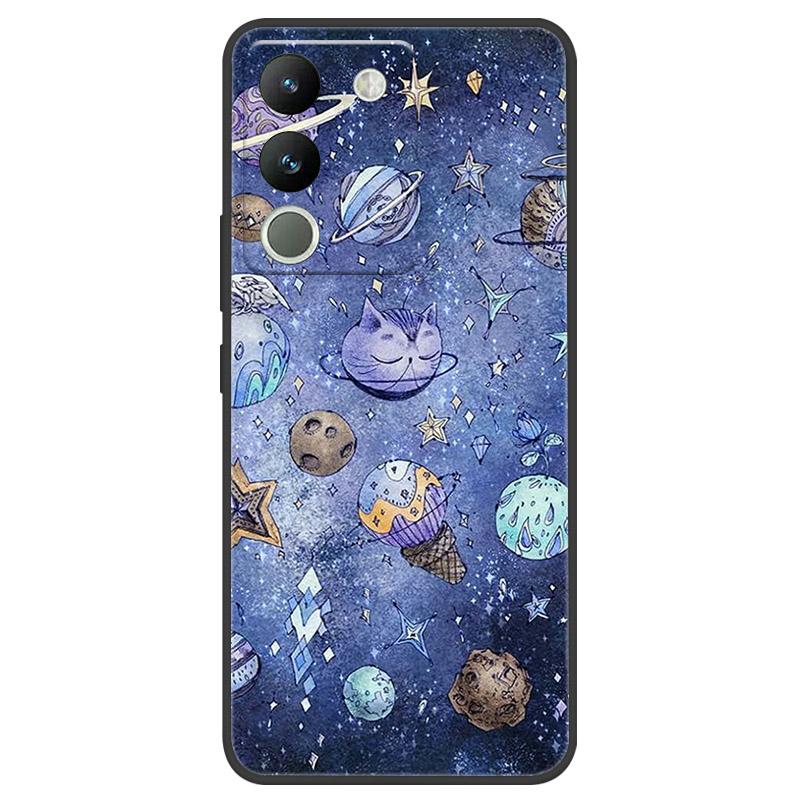 Чехол для VIVO V29E V2317 Защитный чехол для камеры Для телефона VIVO Y200 5G Мягкий силиконовый TPU Задняя крышка V2307 Ударопрочный Fundas