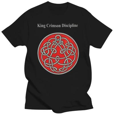 Мужская одежда Большие графические футболки2024 King Crimson Мужская Discipline Черная футболка Черная Харадзюку Большой графический летний