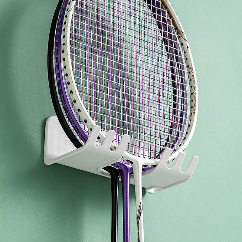 Настенная стойка для ракеток, держатель для пинг-понга, универсальный крючок для ракетки для бадминтона для дома, фермы, общежития, гостиной, квартиры